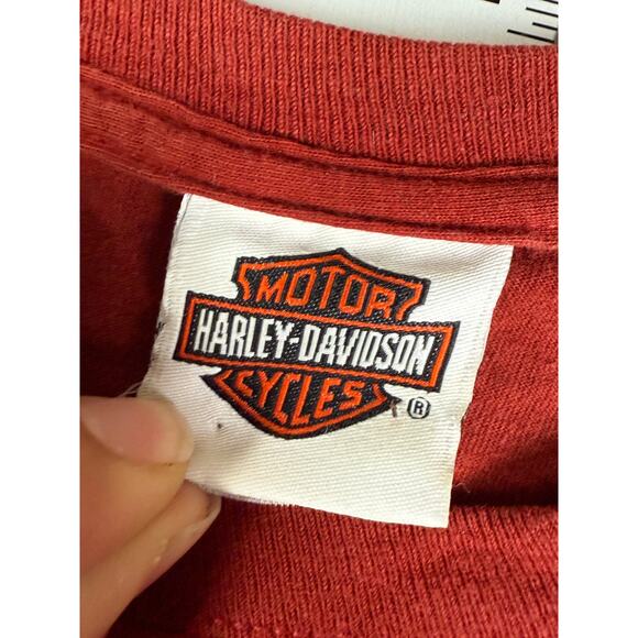 Harley Davidson‎ Inside Passage Soaring Eagle Alaska Brownish Red Mens 2XL XXL - Picture 5 of 6